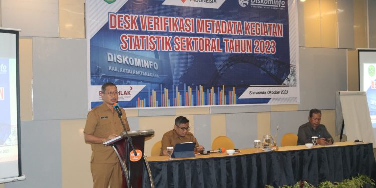 Sediakan Data Akurat, Diskominfo Kukar Gelar Desk Verifikasi Meta Data Kegiatan Statistik Sektoral