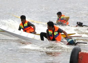 Desa Saliki Adakan Festival Balap Perahu Ketinting