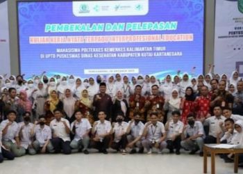 Poltekes Kaltim Gelar KKN Terpadu IPE di Kukar, Beri Pelayanan Kesehatan dan Atasi Stunting