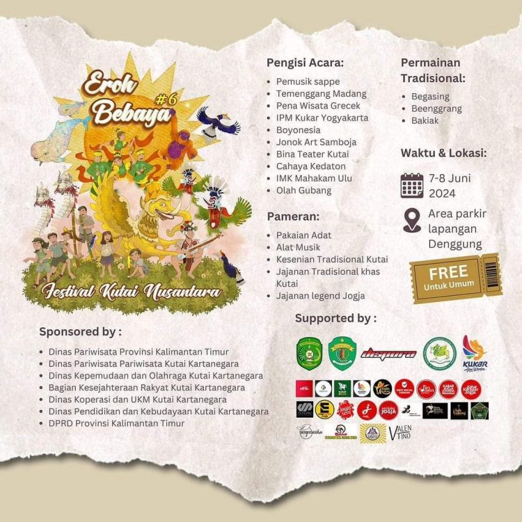 Dispar Kukar Gelar Festival Eroh Bebaya di Yogyakarta untuk Promosikan Budaya dan Pariwisata