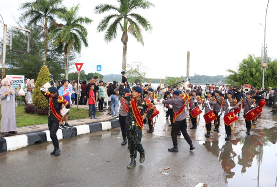 Kirab Brimob di Kukar: Tunjukkan Kesiapan Hadapi Pemilu