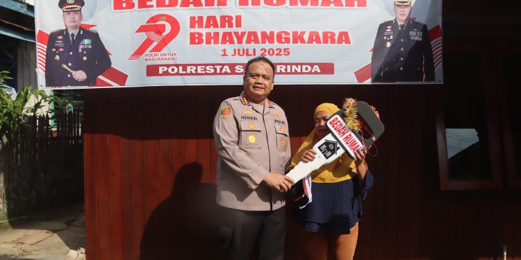 Hari Bhayangkara ke-79, Polresta Samarinda Hadirkan Harapan Lewat Bedah Rumah