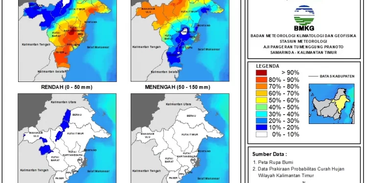 Cuaca Awal Juli di Kaltim Didominasi Hujan Rendah, Waspadai Perubahan Iklim Mikro