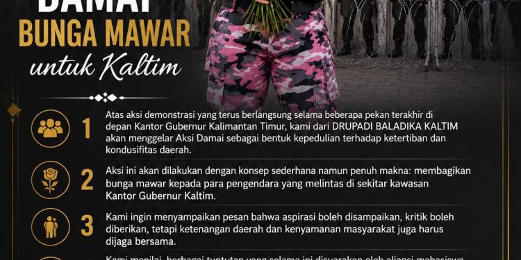Di Tengah Ramainya Demo, DRUPADI Baladika Pilih Gelar Aksi Damai di Kantor Gubernur Kaltim